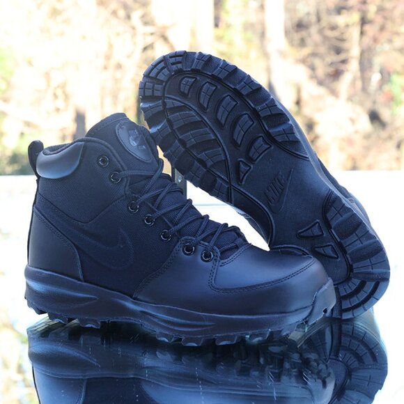 Nike Manoa ACG Black Leather Textile Boots - Picture 1 of 13